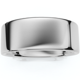 Mens 8mm Flat 950 Platinum Comfort Wedding Ring Band