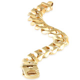Men's Solid 14k Yellow Gold 119 grams Gold Curb Link 13mm Heavy Masculine Bracelet 9"