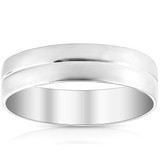 Mens 10k White Gold 6MM Polished Dome Carved Wedding Band Comfort Fit Ring Mens 10k White Gold 6MM Polished Dome Carved Wedding Band Comfort Fit Ring