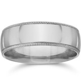 6mm Milgrain Wedding Band 14K White Gold 6mm Milgrain Wedding Band 14K White Gold