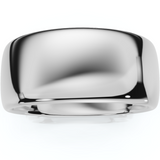 9mm Dome High Polished Wedding Band 14K White Gold