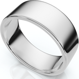High Polished 8MM Flat Mens Wedding Band Ring 950 Platinum