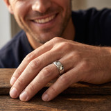 High Polished 9MM Dome Mens Wedding Band Ring 950 Platinum