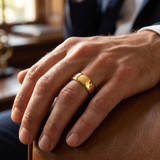 9mm High Polished Wedding Band Sold 14K Yellow Gold Plain Ring