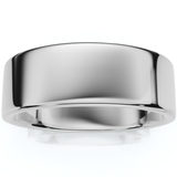 7mm Flat High Polished Wedding Band 14K White Gold