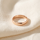 5mm Dome High Polished Wedding Band 14K Rose Gold