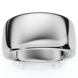8mm Wide High Polished Wedding Band 14K White Gold