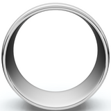 14K White Gold 7mm Plain Mens Wedding Band Ring