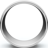 14K White Gold 7mm Plain Mens Wedding Band Ring
