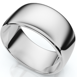 10mm Dome High Polished Wedding Band 950 Platinum