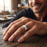 10mm Dome High Polished Wedding Band 950 Platinum