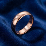 14K Pink Rose Gold 5mm Comfort Fit Men's Wedding Band Ring