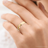 High Polished Wedding Band 14K Yellow Gold