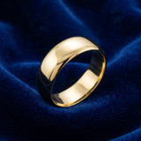 14K Yellow Gold 7mm Comfort Fit Wedding Band Ring Mens