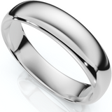 5mm Plain Polished Platinum Comfort Wedding Ring Shiny High Polished Dome