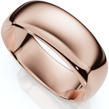 7mm Wide Low-Dome High Polished Band Solid 14K Rose Gold Men's Wedding Ring