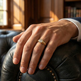 1/2Ct Men's Round Cut Diamond Solitaire Engagement Wedding Ring 14K Yellow Gold