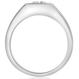 1 Ct Solitaire Lab Grown Men's Diamond Wedding Ring in 10k White Gold