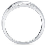 Mens 1/3ct White Gold Diamond Ring 10k High Polished Wedding Anniversary Band