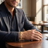 Men's Link 14k Gold (28gram) or Platinum (46gram)  Bracelet 8.5"