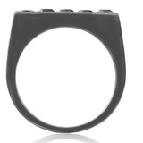 1Ct Black Diamond 5-Stone Men's Ring in 10k Black Gold