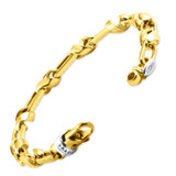 Men's Twisted Mariner & Round Link 14k Gold (44gram) or Platinum (71gram) 6-8mm Bracelet 8.5"