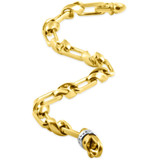 Men's Twisted Mariner & Round Link 14k Gold (44gram) or Platinum (71gram) 6-8mm Bracelet 8.5"