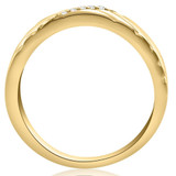 Mens Diamond Wedding Ring Yellow Gold