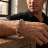 Men's Rolo Link 14k Gold (59gram) or Platinum (96gram) 11.5mm Bracelet 8.5"