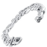 Men's Figaro Link 14k Gold (135gram) or Platinum (217gram) 15.5mm Bracelet 8.5"
