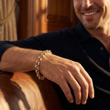 Men's Rolo Link 14k Gold (49gram) or Platinum (80gram) 9mm Bracelet 8.5"