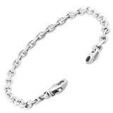 Men's Link 14k Gold (18gram) or Platinum (28gram) 5mm Bracelet 8.5"