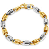 Men's Link 14k Gold (49gram) or Platinum (79gram) 8mm Bracelet 9"