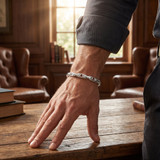 Men's 14k Gold (41gram) or Platinum (66gram) Link Byzantine Bracelet 8.5"