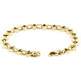 Men's 14k Gold (25gram) or Platinum (40gram) Link Bracelet 8.75"