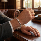 Men's 14k Gold (25gram) or Platinum (40gram) Link Bracelet 8.75"