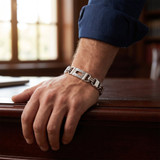 Men's Link 14k Gold (70gram) or Platinum (113gram) 5.5-12.5mm Bracelet 8.5"