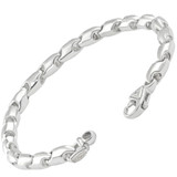 Men's Rounded Seed Link 14k Gold (48gram) or Platinum (78gram) Bracelet 8.5"