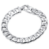 Men's Curb Link 14k Gold (85gram) or Platinum (132gram) 12mm Bracelet 8.5"