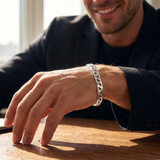 Men's link 14k Gold (26gram) or Platinum (42gram) 7mm Bracelet 8.5"