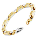 Men's Link 14k Gold (48gram) or Platinum (78gram) 7mm Bracelet 8"