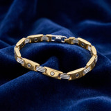 Men's Link 14k Gold (48gram) or Platinum (78gram) 7mm Bracelet 8"