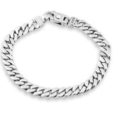 Men's Cuban link 14k Gold (49gram) or Platinum (79gram) 8mm Link Bracelet 8.5"