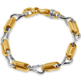 Men's Link 14k Gold (66gram) or Platinum (106gram) 8-9mm Bracelet 8.75"