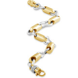Men's Designer Seed Link 14k Gold (66gram) or Platinum (106gram) 8-9mm Bracelet 8.75"
