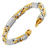 Men's Link 14k Gold (72gram) or Platinum (115gram) 7-9mm Bracelet 8.75"
