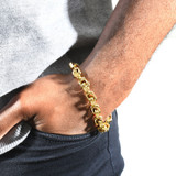 Men's Link 14k Gold (84gram) or Platinum (135gram) 8.5mm Bracelet 8.5"