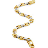 Men's Link 14k Gold (32gram) or Platinum (52gram) 3.5-8mm Bracelet 8.5"