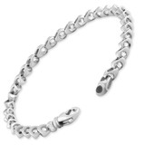 Men's Link Rolo 14k Gold (17gram) or Platinum (28gram) 5.5mm Bracelet 8"