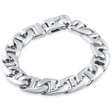 Men's Link 14k Gold (113gram) or Platinum (183gram) 13.5mm Bracelet 9"